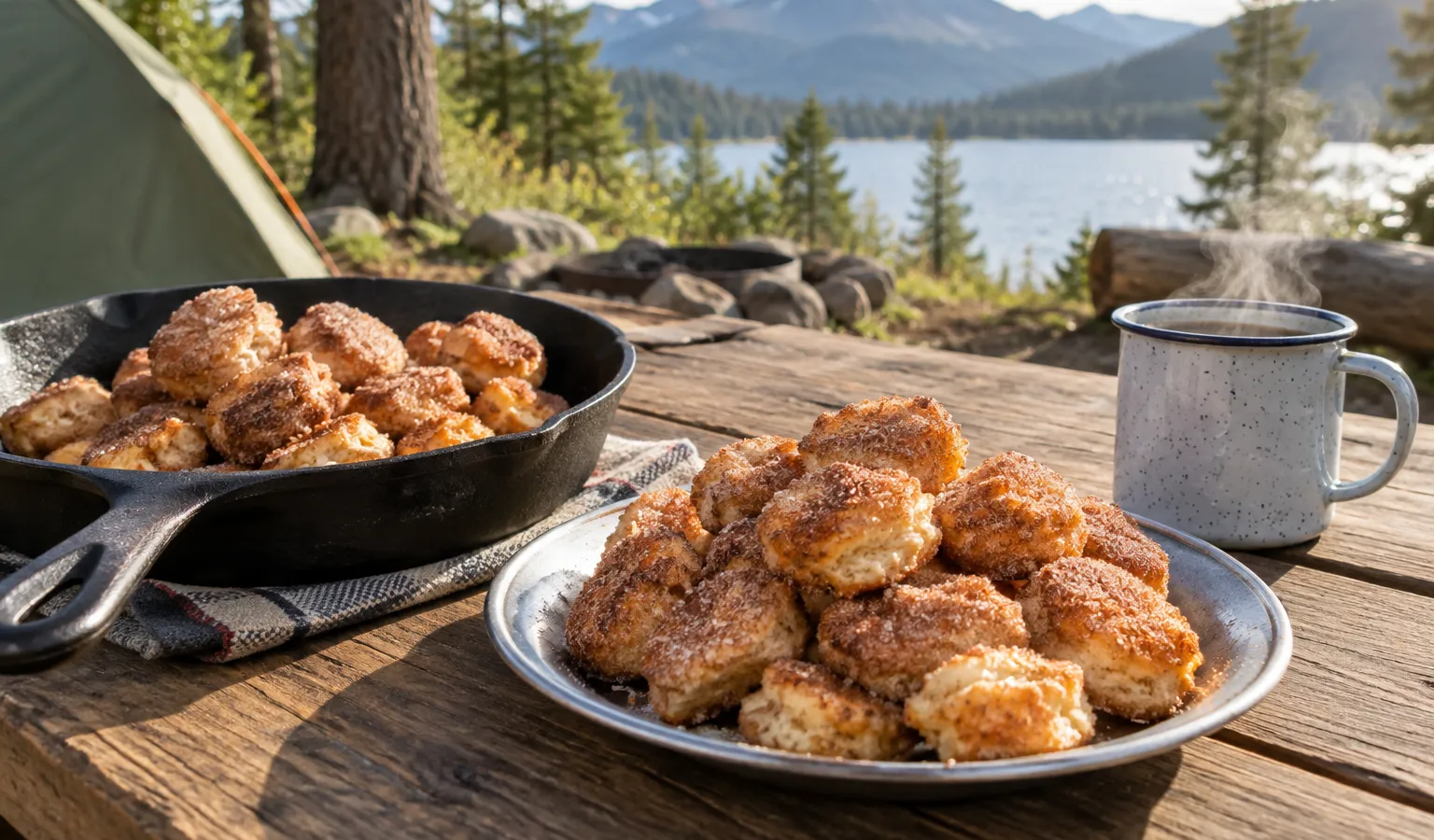 Cast-Iron Cinnamon Sugar Biscuit Donut Bites