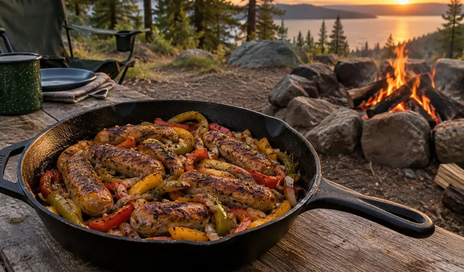 Cast-Iron Italian Sausage with Peppers and Onions