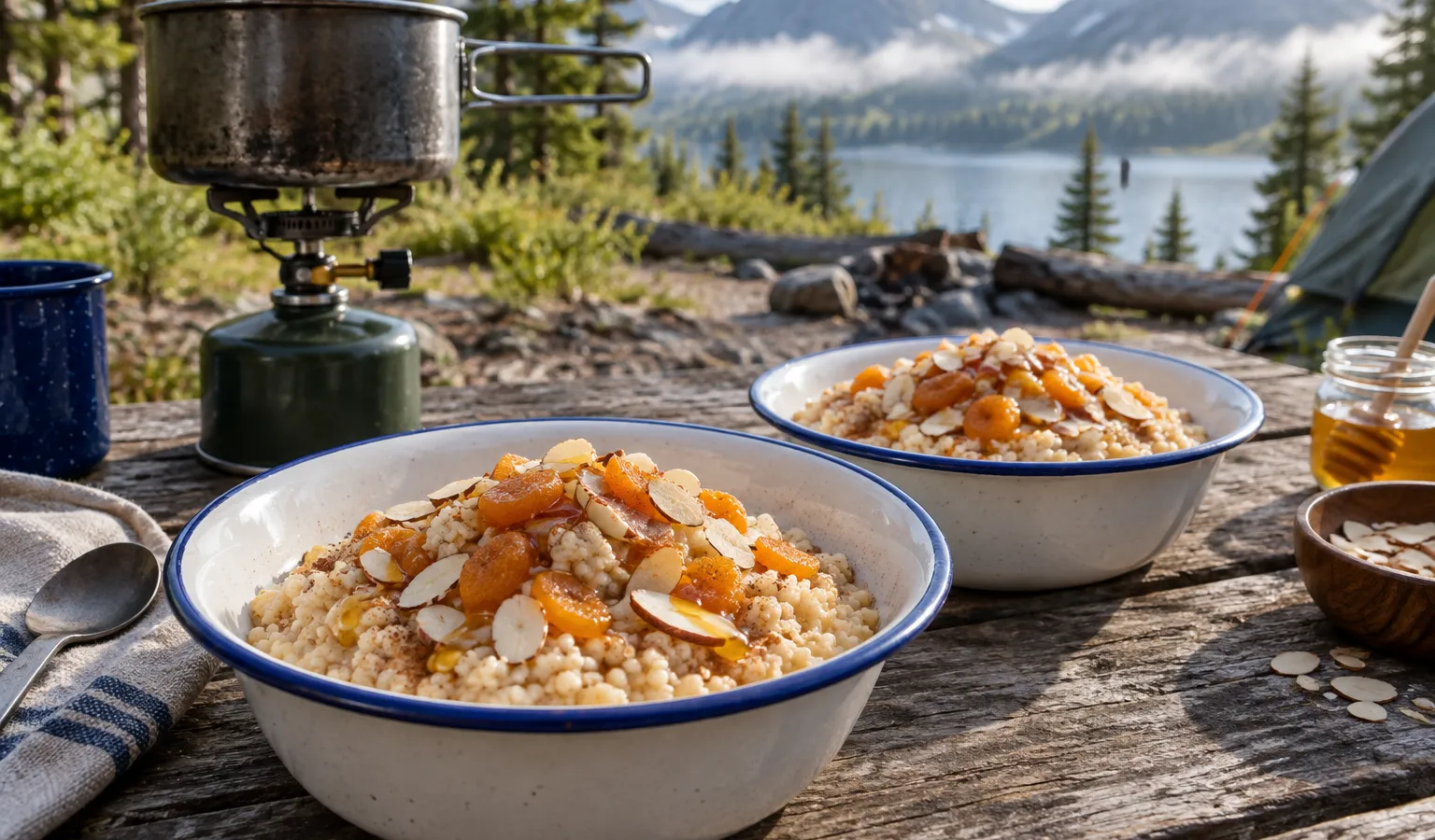 Chai-Spiced Couscous Breakfast Bowls with Apricots and Almonds