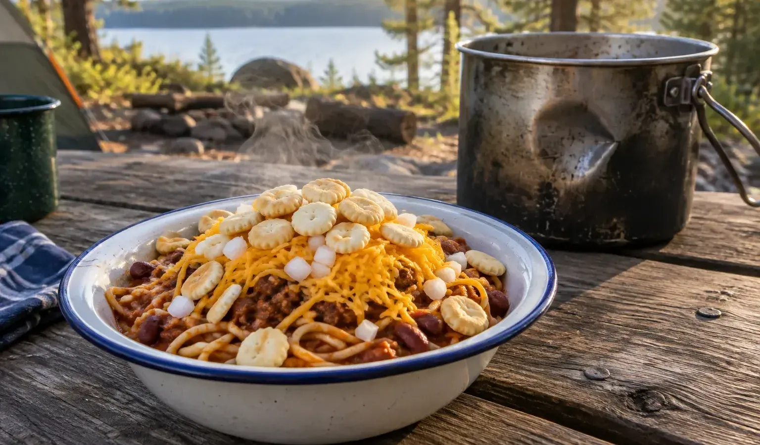 Cincinnati-Style Camp Chili Mac with Spaghetti, Warm Spices and Sharp Cheddar