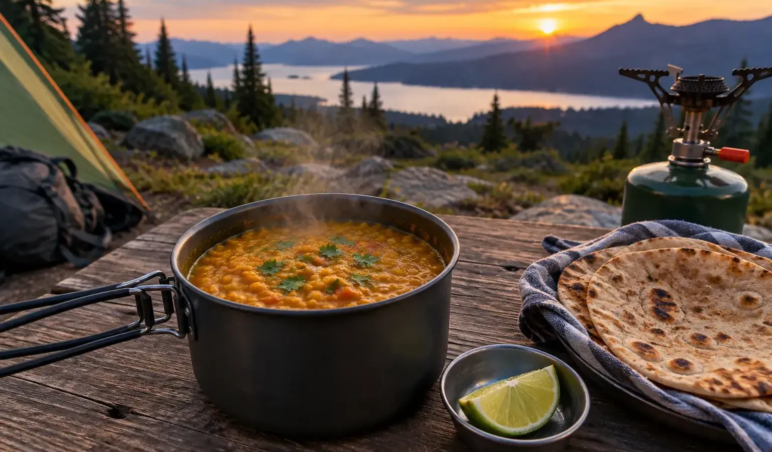 Just-Add-Water Camp Red Lentil Dal with Coconut and Lime