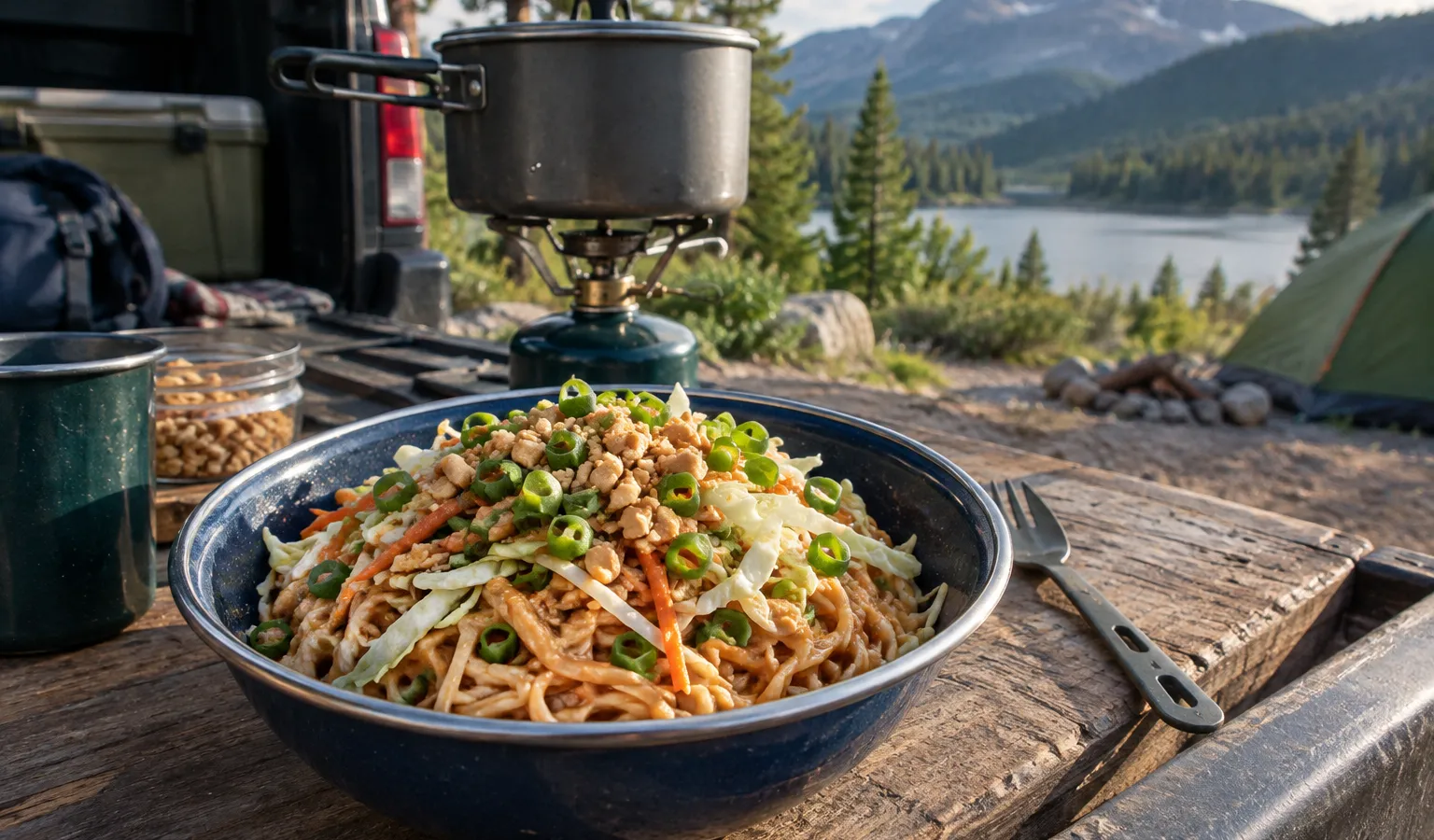 Just-Add-Water Peanut Lime Rice Noodle Bowls with Crunchy Slaw