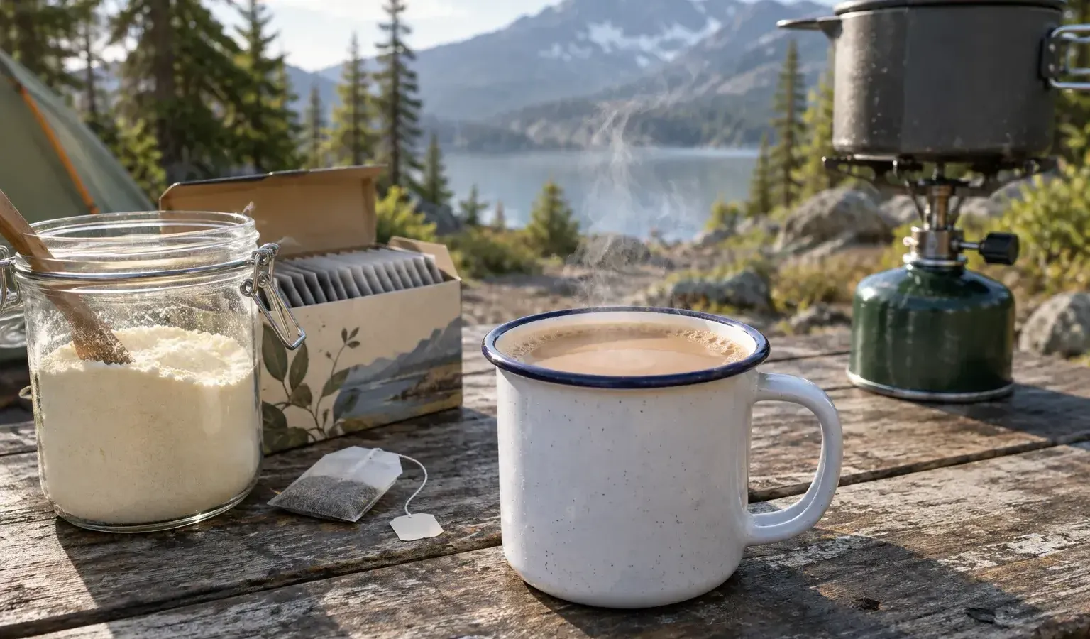London Fog Camp Latte Mix: Earl Grey, Vanilla and Milk, Just Add Hot Water
