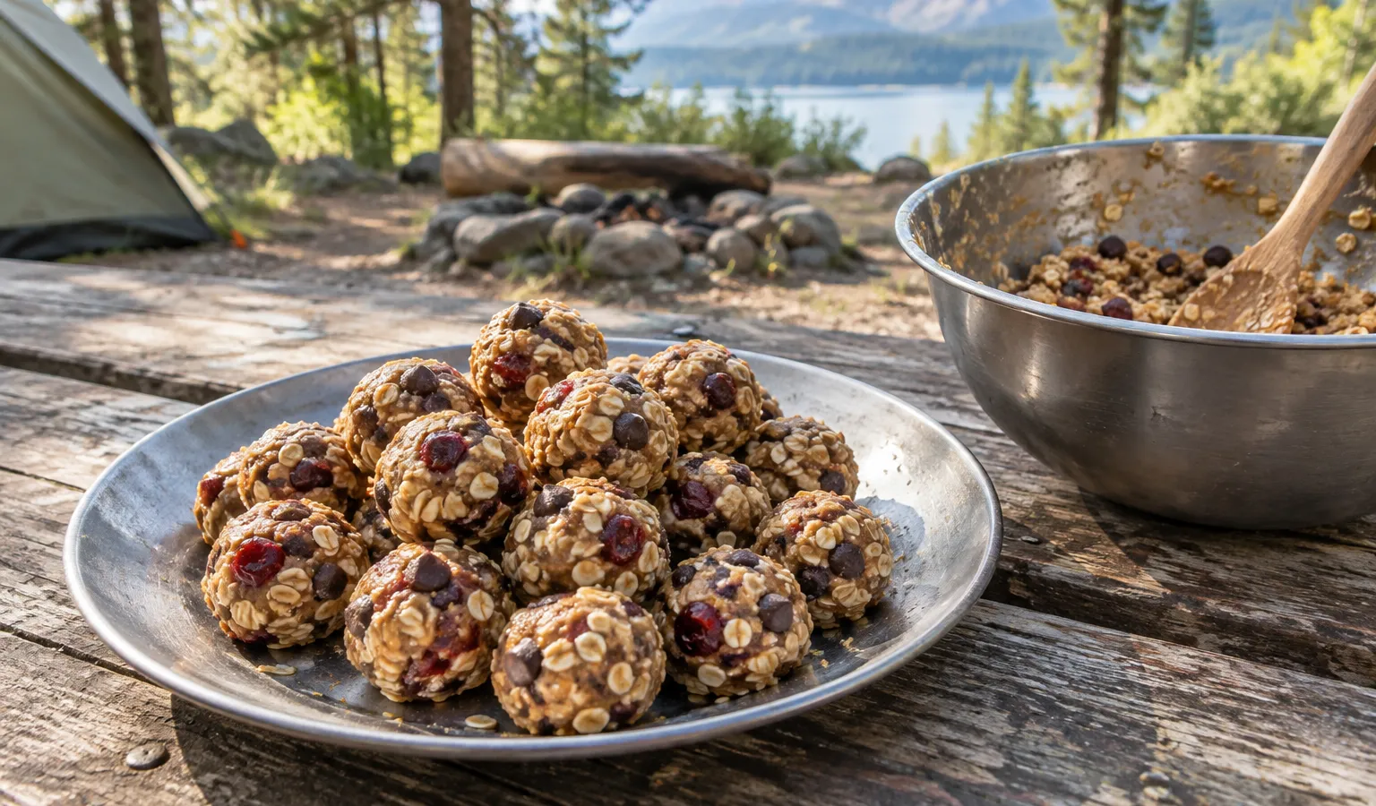 No-Cook Peanut Butter Oat Energy Bites with Dried Cherries