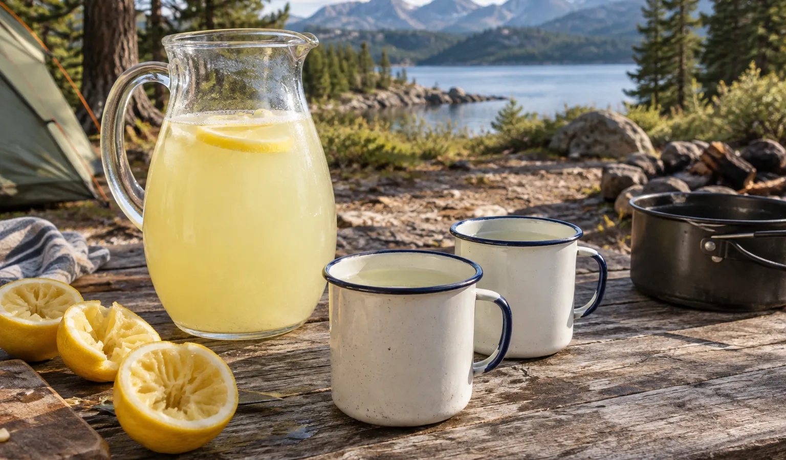 One-Burner Fresh Camp Lemonade with Real Lemons